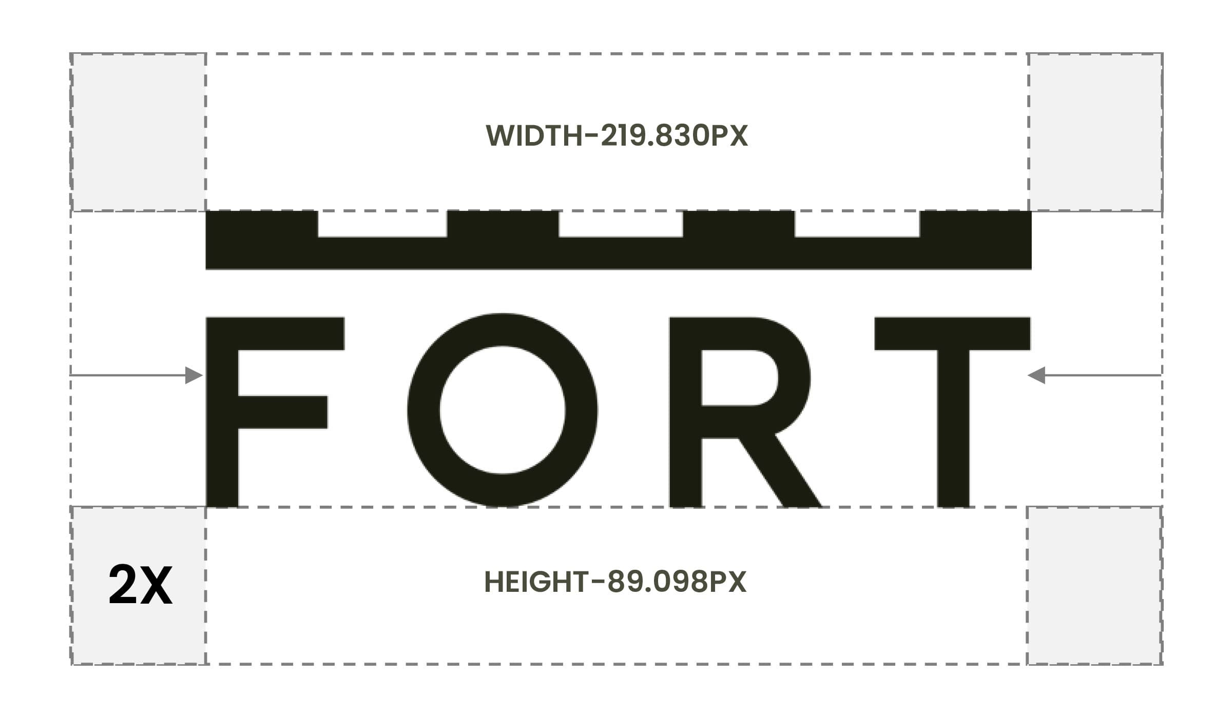 FORT logo padding guide