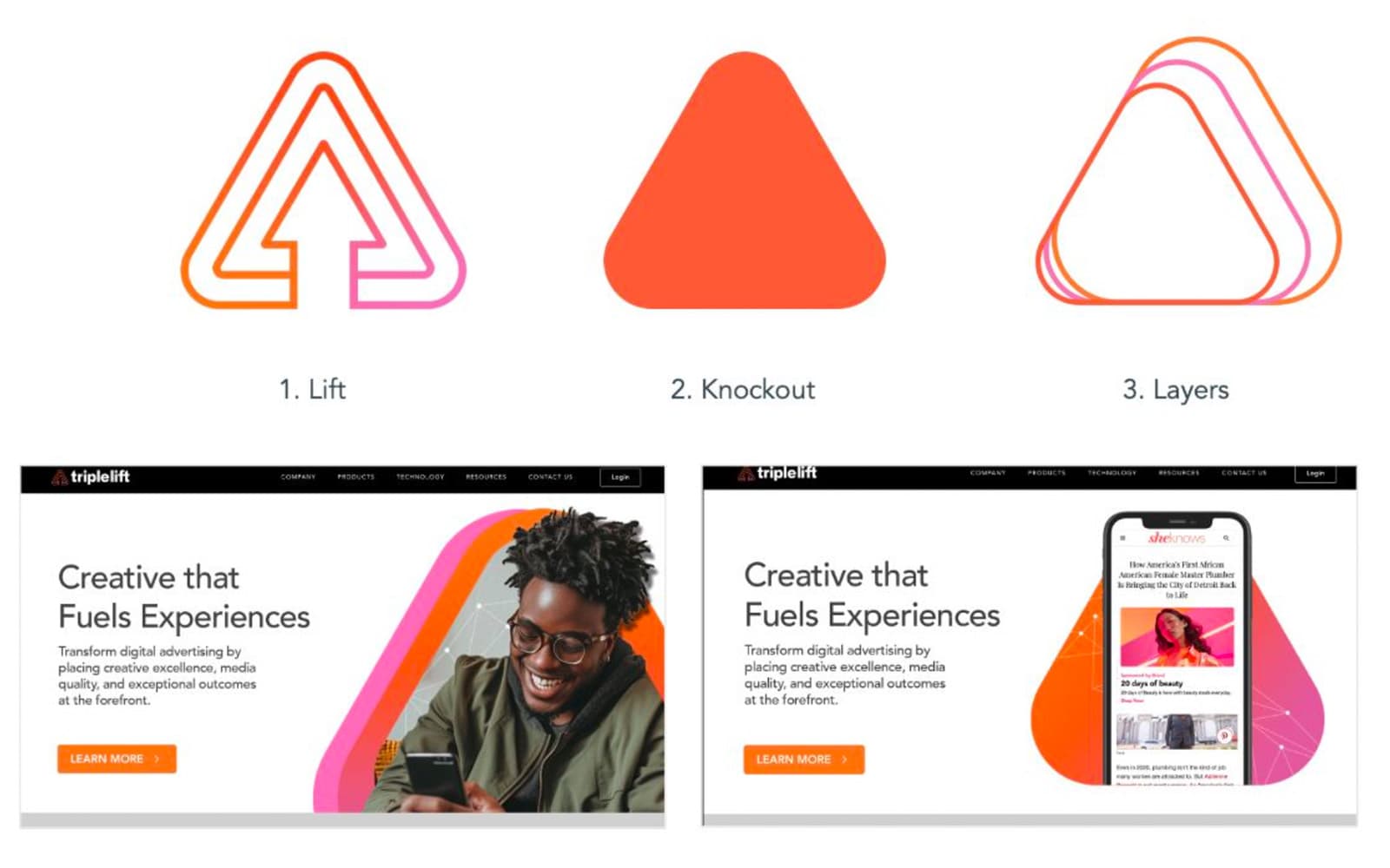 TripleLift brand system application examples