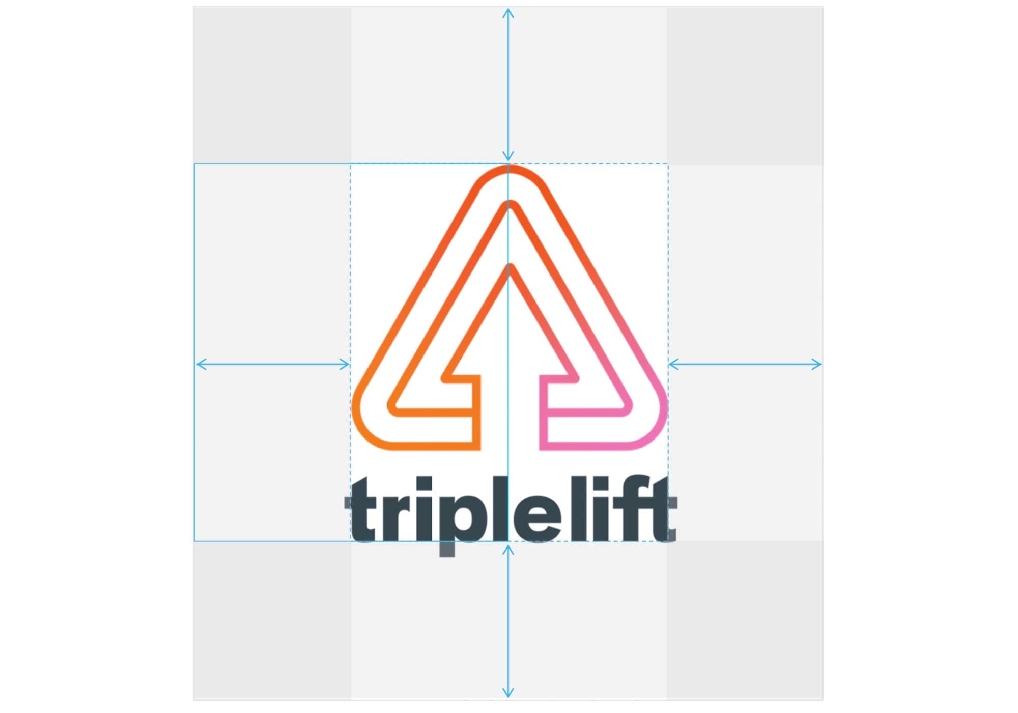 TripleLift stacked logo spacing guide